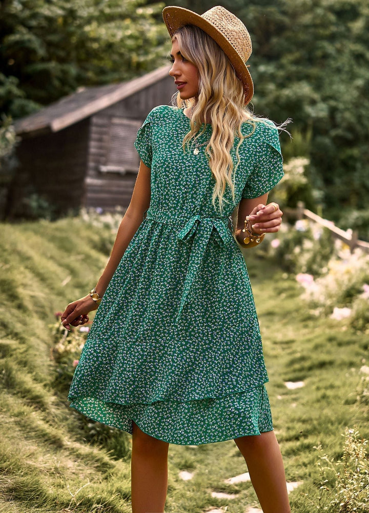 Cecilie - Chic Floral Wrap Dress
