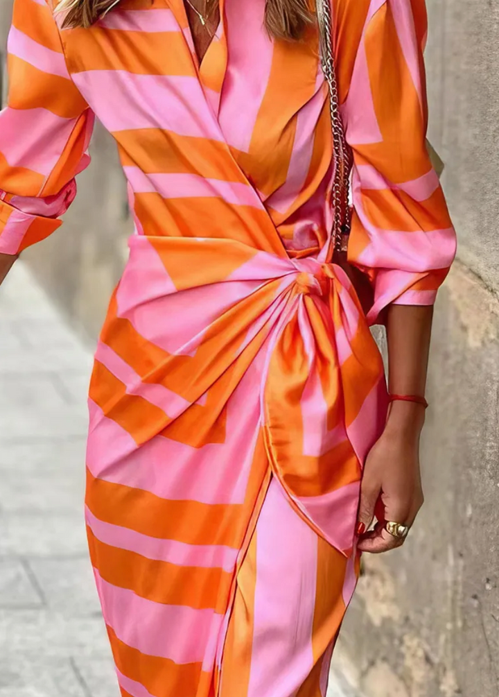 Elvina - Printed Wrap Dress