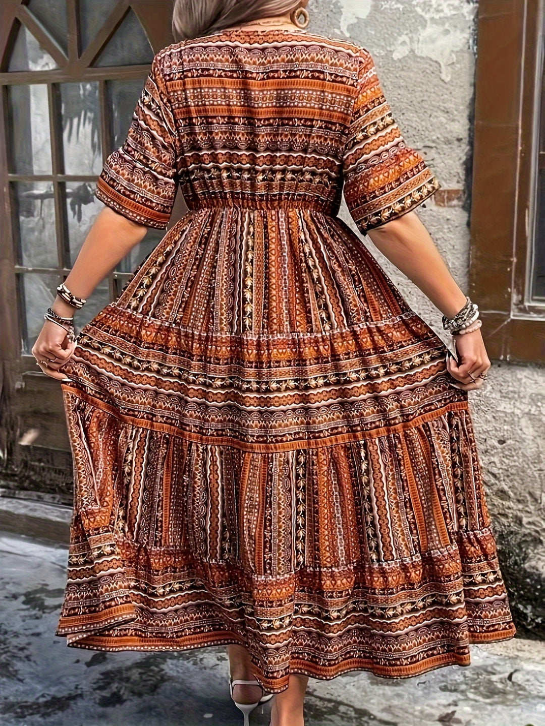 Joraine - Ethnic Flowy Dress