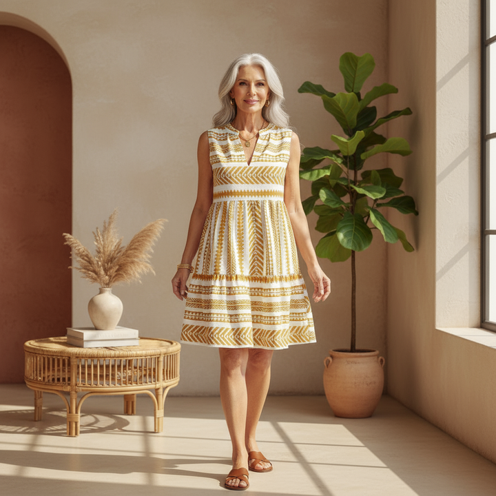 Katrina - Geometric Summer Dress